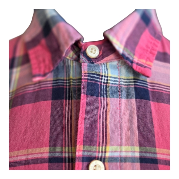 Ralph Lauren Pink Plaid Button Down Shirt Wirh Monogrammed Pocket Size Small - Picture 2 of 7